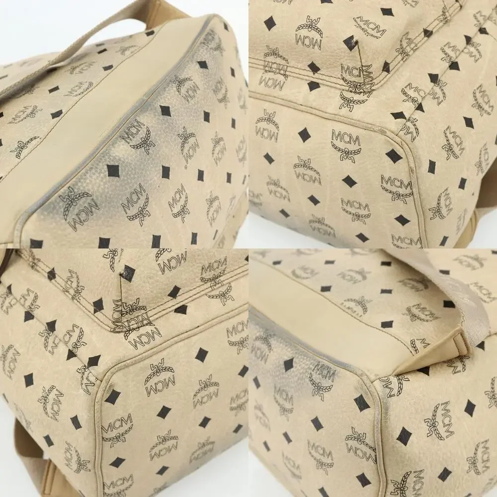 MCM Visetos Logogram Backpack Beige